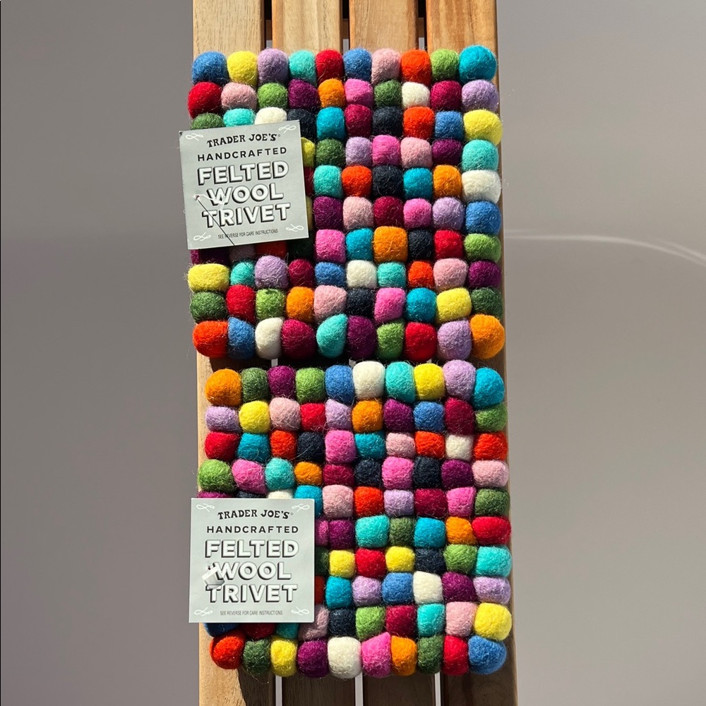 Trader Joe’s Colorful Felted Wool Trivets (2)